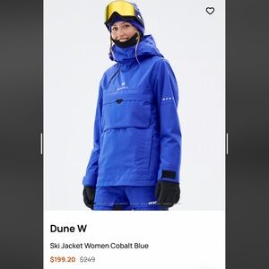 Women's RED dune jacket and fawk bibs see red color like new condition